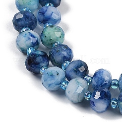 Naturales teñidos abalorios de jade blanco hebras&nbsp;G-H057-A22-03