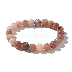 Stretch-Armbänder aus natürlichem Pflaumenblüten-Jaspis&nbsp;X-BJEW-F380-01-B08