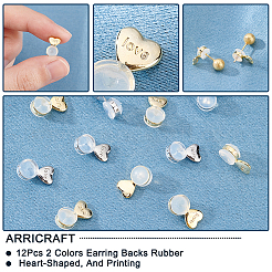 12 paio di orecchini in silicone bicolore con dadi in ottone&nbsp;FIND-AR0002-76