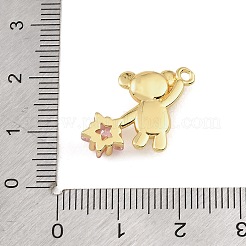 Anhänger aus Messing mit Mikropavé und rosa Zirkonia&nbsp;CU-CBAF17A-12G