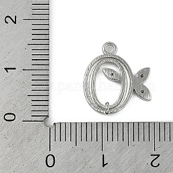 Breloques de connecteur de lettres en laiton cristal strass&nbsp;KK-S395-06P-O