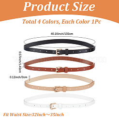 4 ceinture en cuir PU bicolore&nbsp;AJEW-WH20816-276AG-01