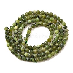 Natürliche kanadische Jade Perlen Stränge&nbsp;G-G259-D01-3mm