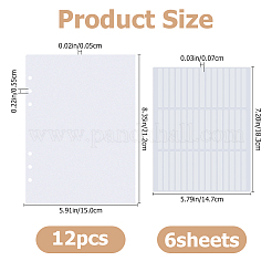 12 Stück Deckblatt für 6-Loch-Binderinge aus PP-Kunststoff&nbsp;DIY-FH0011-04B