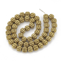 Fili di perline ondulate sintetiche non magnetiche ematite ondulate&nbsp;G-T061-109G
