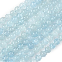 Natürliche Aquamarin Perlen Stränge&nbsp;G-D334-A01-6mm