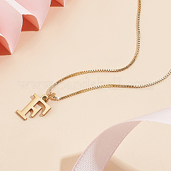Collier avec pendentif lettre en acier inoxydable 304&nbsp;NJEW-LP0001-38F-G