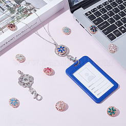 10 Stück 10 Farben Legierung Strass Druckknöpfe&nbsp;FIND-NB0006-38