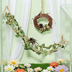 8 pieza de decoración colgante con cordón de ratán y yute para jardín&nbsp;HJEW-OC00396