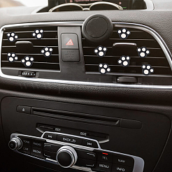 Clips de ventilación de coche de resina opaca con estampado de garra de gato&nbsp;AJEW-AB00031