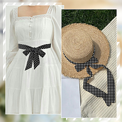 2 Stück Chiffon-Krawatten in 2 Farben für Damen&nbsp;AJEW-SP0003-51B