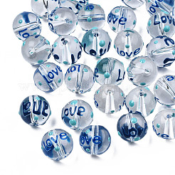 Perles en verre transparentes&nbsp;GLAA-TAC0010-20