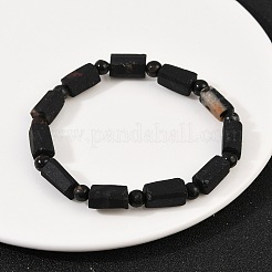Pulseras de cuentas de turmalina negra natural&nbsp;BJEW-Z139-01