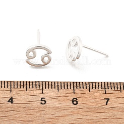 925 Sterling Silber Ohrstecker&nbsp;EJEW-K303-01S-04