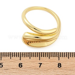 Tropfenförmige Fingerringe aus Messing für Damen&nbsp;RJEW-G343-10G