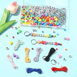 Kit fai da te per realizzare portachiavi a forma di cuore con lettere&nbsp;DIY-FS0009-87