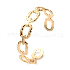 Hohle ovale Manschettenarmreifen aus Edelstahl 304&nbsp;LS-BJEW-F457-23G