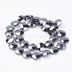 Non magnetici perle ematite sintetico fili&nbsp;G-F396-11-12mm