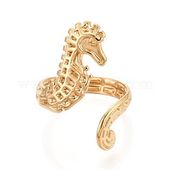 Ionenplattierung (IP) 304 Edelstahl Manschette offene Ringe für Frauen&nbsp;RJEW-N052-15G