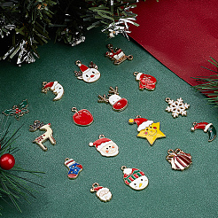 32pcs 16 pendentifs en émail en alliage de style&nbsp;ENAM-PH0001-74