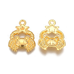 Pendentif en alliage plaqué or strass&nbsp;PALLOY-WH0067-15G-04