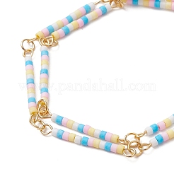 3 braccialetti con maglie di perline di vetro&nbsp;BJEW-MZ00148