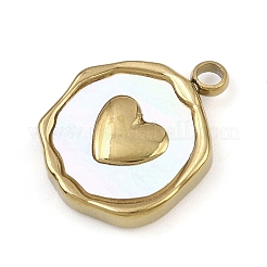 Pendentifs en coquille blanche naturelle&nbsp;STAS-D385-01C-G