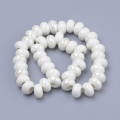 Cuentas redondas de porcelana vidriada&nbsp;PORC-Q219-13x9-F26