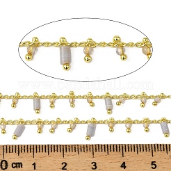 Cadenas de eslabones de columna de latón hechas a mano&nbsp;CHC-L053-12G-03