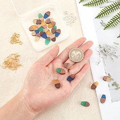DIY-Sets zur Herstellung baumelnder Ohrringe aus Walnussholz&nbsp;DIY-OC0006-84