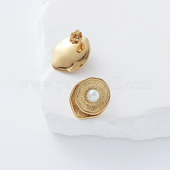 Pendientes ovalados de acero inoxidable 304&nbsp;KJ0760