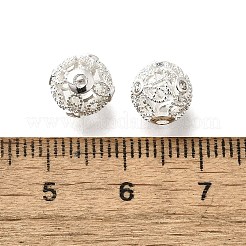 Perle di zirconi cubici trasparenti in micro pavè di ottone&nbsp;KK-M316-04S