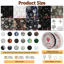 Set fai da te di pietre preziose e perline di vetro&nbsp;DIY-YW0013-10