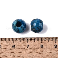 Perles européennes en agate bleue naturelle (teintes et chauffées)&nbsp;G-Q607-02K