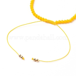 Bracelet de perles tressées en cordon de nylon ajustable&nbsp;BJEW-JB05732-04