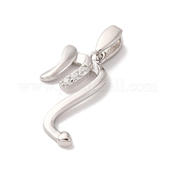 925 Sterlingsilber-Mikropavé-Anhänger mit klaren kubischen Zirkonia&nbsp;STER-H117-01P-08