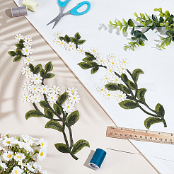 Blumen-Applikationen aus Polyester zum Aufnähen&nbsp;DIY-WH0308-606