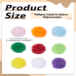 450 Stück weicher Pomponball aus Polyester in zwei Farben&nbsp;DIY-LP0006-36