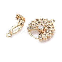 Messing Micro Pave klare Zirkonia Falte über Verschlüsse&nbsp;KK-Q074-18G