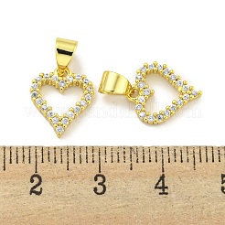 Ciondolo in ottone placcato a cremagliera con micro pavé di zirconi chiari&nbsp;KK-B091-32G