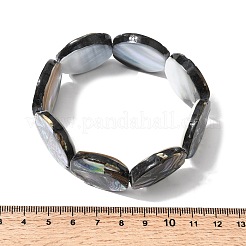 Stretch-Armbänder aus natürlicher Abalone-Paua-Muschel für Damen&nbsp;BJEW-A151-01