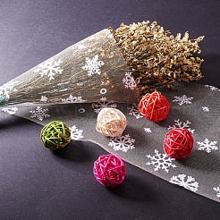 Cintas de malla decorativa de copo de nieve&nbsp;OCOR-P010-G02