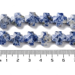 Natürliche blaue Fleck Jaspis Perlen Stränge&nbsp;G-K357-C03-01