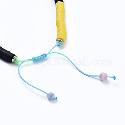 Collane intrecciate a mano in perle di argilla polimerica&nbsp;NJEW-JN02423-02