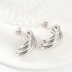 Boucles d'oreilles à tige en acier inoxydable 201&nbsp;EJEW-Q026-23P