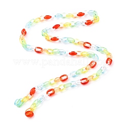 Chaînes de câble acryliques transparentes faites à la main&nbsp;AJEW-JB00984