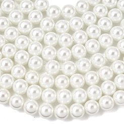 Fili di perle rotonde di perle di vetro tinto ecologico&nbsp;HY-A002-10mm-RB001