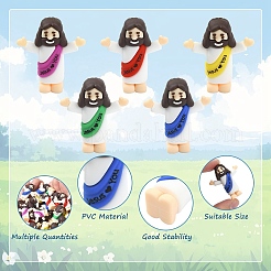 30 stücke 5 farben ostern pvc kunststoff jesus display dekoration&nbsp;DJEW-YW0001-10