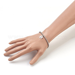 Braccialetti elastici con ciondoli in perline in acciaio inossidabile 304 anti-appannamento&nbsp;BJEW-JB03862-02
