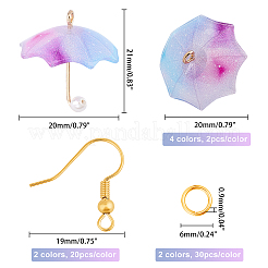 Kits de fabrication de boucles d'oreilles en acrylique DIY&nbsp;DIY-FH0001-80